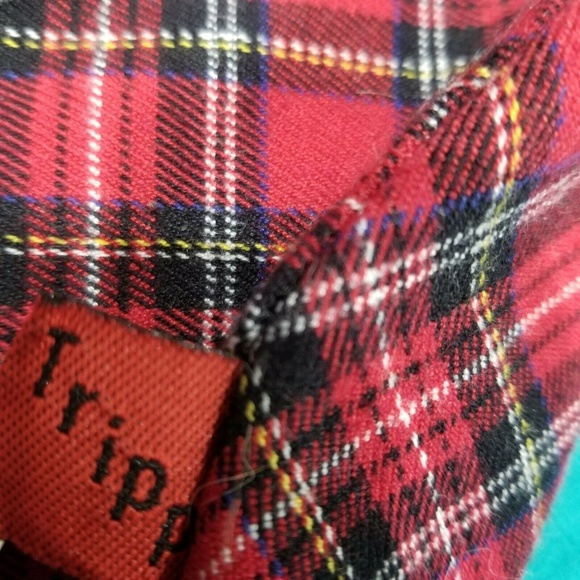 Tripp NYC dress halter top plaid lace grommet - Picture 8 of 8